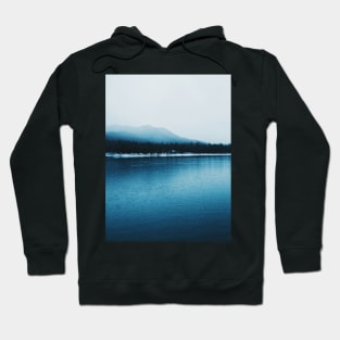 Nature, Blue, Landscape, Scandinavian, Nordic, Fashion print, Scandinavian art, Modern art, Wall art, Print, Minimalistic, Modern Hoodie